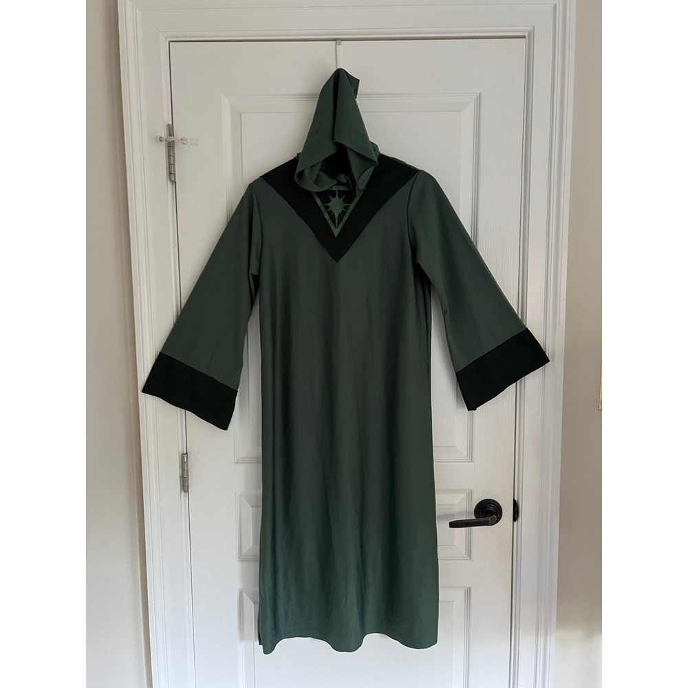 Rubie's Vintage Halloween Hooded Green Black Sunburst Emblem Robe Costume Mens L